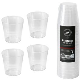 Snapsglas Plast 3 cl 20-pack