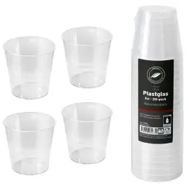 Snapsglas Plast 3 cl 20-pack