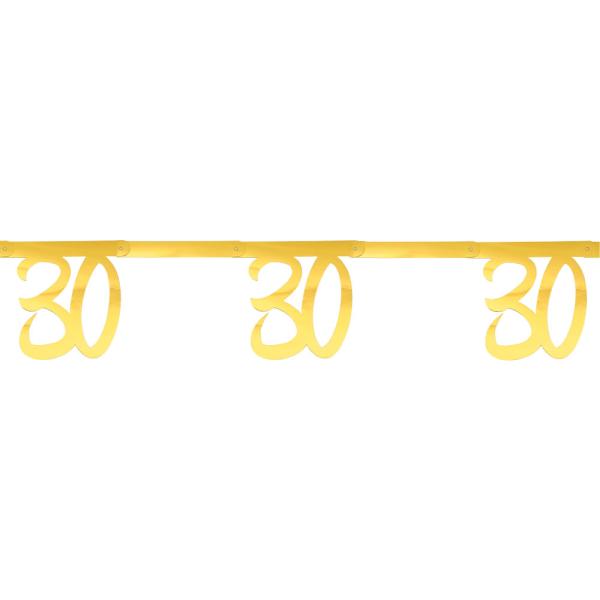 30 års Girlang Metallic Guld