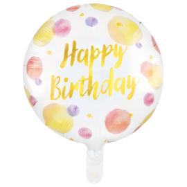 Happy Birthday Folieballong Prickig 46 cm