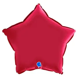 Folieballong Stjärna Satin Cherry