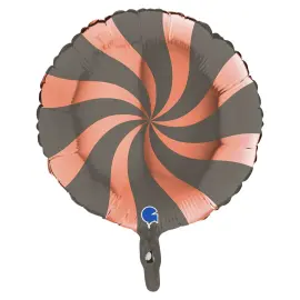Folieballong Swirly Roseguld & Platinum Grå