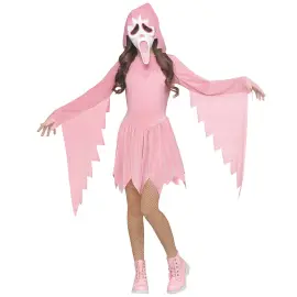 Spöke Glittrande Maskeraddräkt Pastellrosa Barn