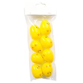 &Auml;ggjakts&auml;gg Kyckling Gul 6 cm 8-pack