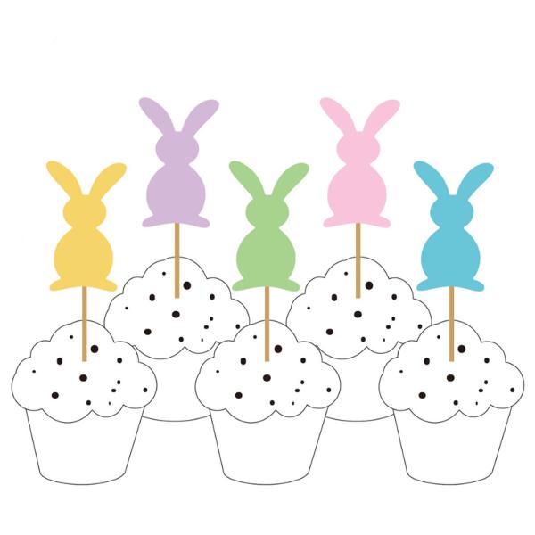 Cake Picks Påskhare 10-pack