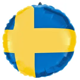 Folieballong Svenska Flaggan 30 cm