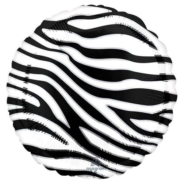 Folieballong Zebra