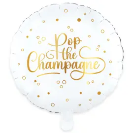 Rund Folieballong Pop the Champagne