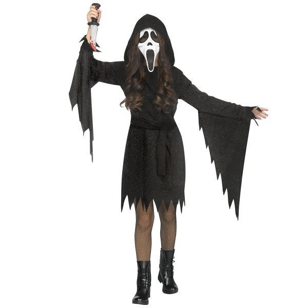 Spöke Glittrande Maskeraddräkt Svart Barn