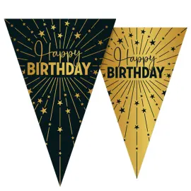 Happy Birthday Vimpelgirlang med Stj&auml;rnor