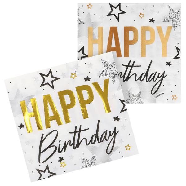Pappersservetter Happy Birthday