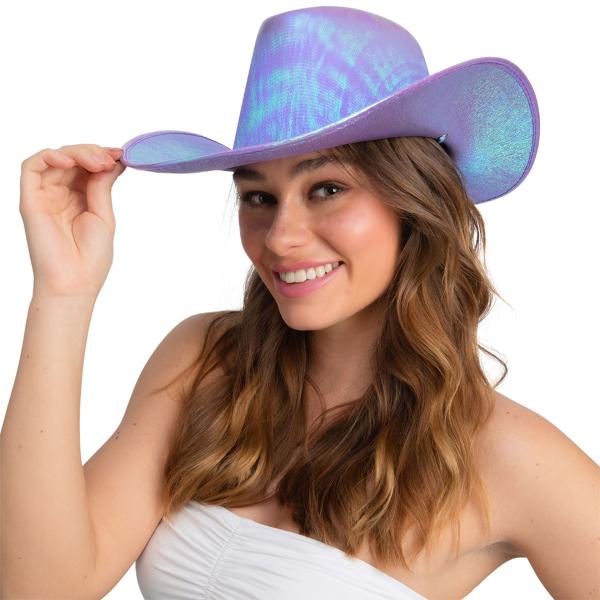 Cowboyhatt Skimrande Lavendel