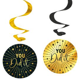 Swirls You Did It Guld/Svart 4-pack