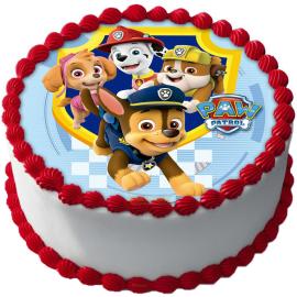 Paw Patrol Tårtbild Sockerpasta D