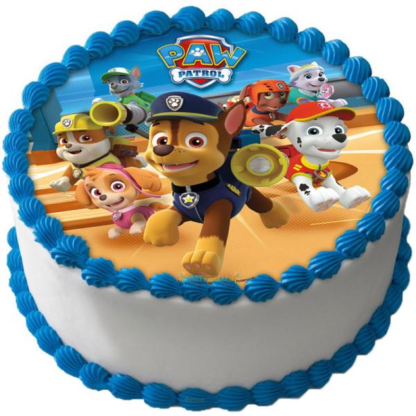 Paw Patrol Tårtbild Sockerpasta A