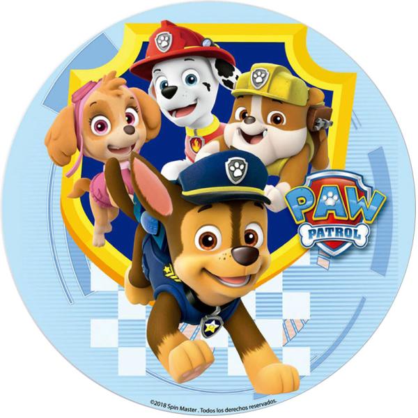 Paw Patrol Tårtbild Sockerpasta D