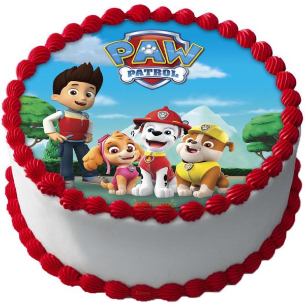 Paw Patrol Tårtbild Sockerpasta H