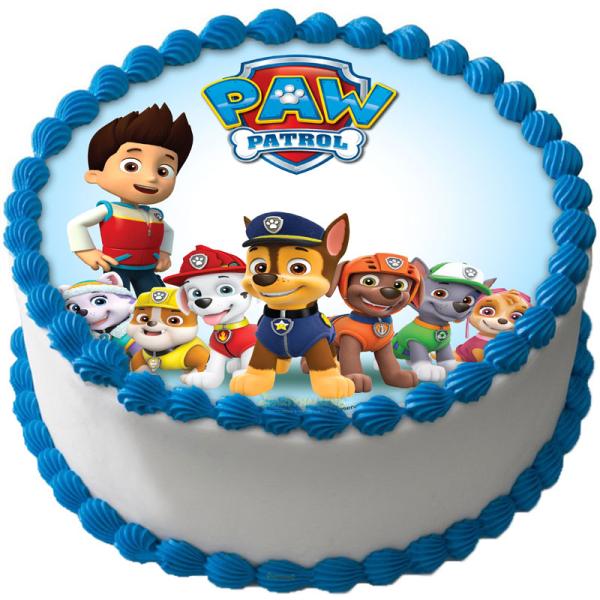 Paw Patrol Tårtbild Sockerpasta I