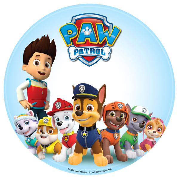 Paw Patrol Tårtbild Sockerpasta I