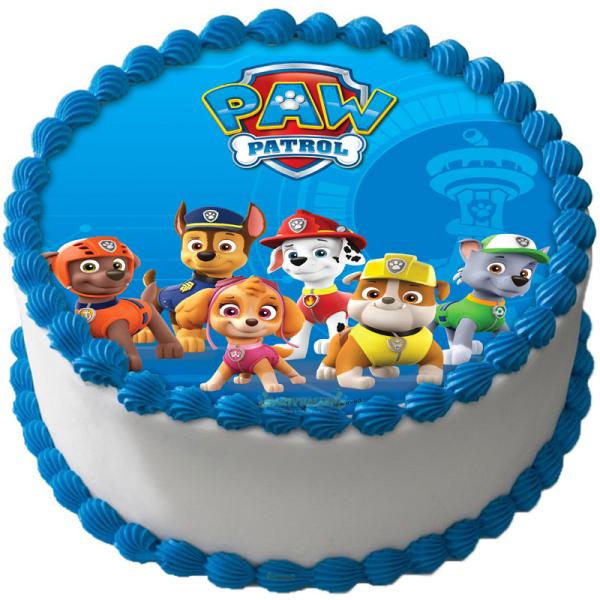 Paw Patrol Tårtbild Sockerpasta J