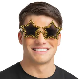 Stj&auml;rnformade Glas&ouml;gon Guld