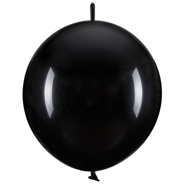 Länkande Latexballonger Svart 20-pack
