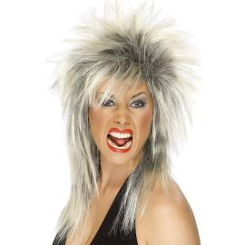Rock Peruk Blond/Svart