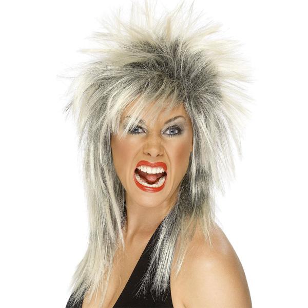 Rock Peruk Blond/Svart