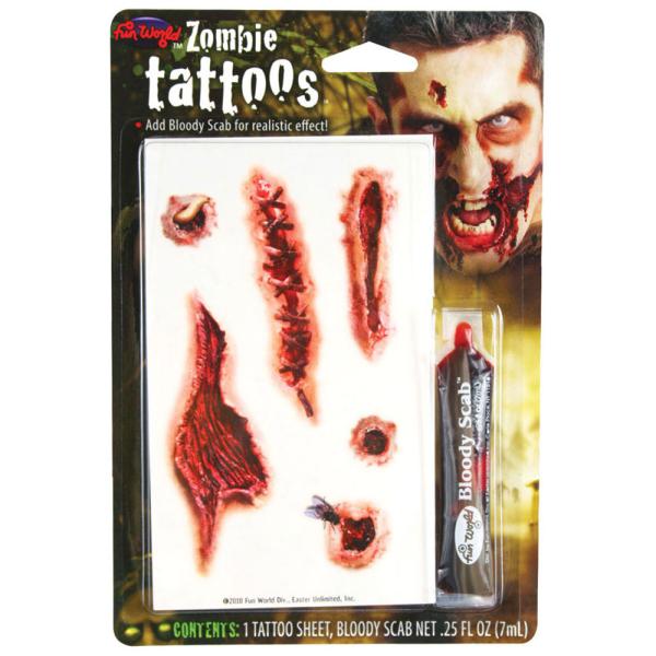 Zombie Sårtatueringar Kit