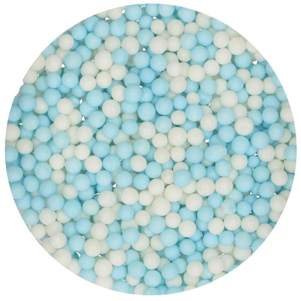 Strössel Pärlor Vit och Blå 500g