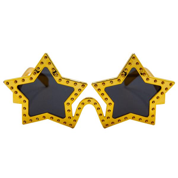 Stjärnformade Glasögon Guld