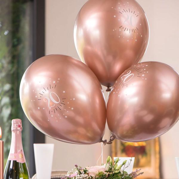 Ballonger 20 År Birthday Party Roseguld