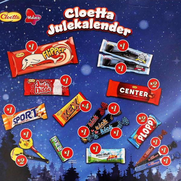 Cloetta och Malaco Adventskalender