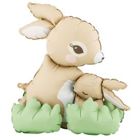 St&aring;ende Folieballonger Kaniner med Blad 51x60 cm