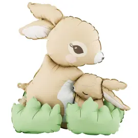 St&aring;ende Folieballonger Kaniner med Blad 51x60 cm