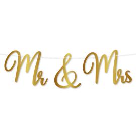 Bokstavsgirlang Mr & Mrs
