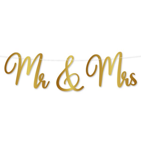 Bokstavsgirlang Mr & Mrs