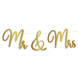 Bokstavsgirlang Mr & Mrs