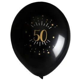 Ballonger 50 År Birthday Party Guld