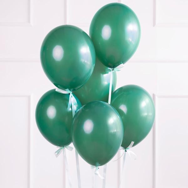 Starka Ballonger Flaskgrön Pastell 12 cm 100-pack
