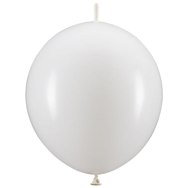 Länkande Latexballonger Vit 20-pack