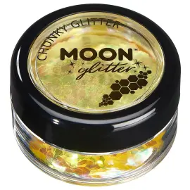 Moon Glitter Iriserande Chunky Glitter Gul