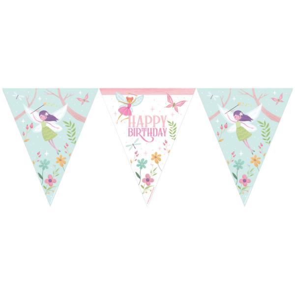 Fairy Forest Flaggirlang Happy Birthday