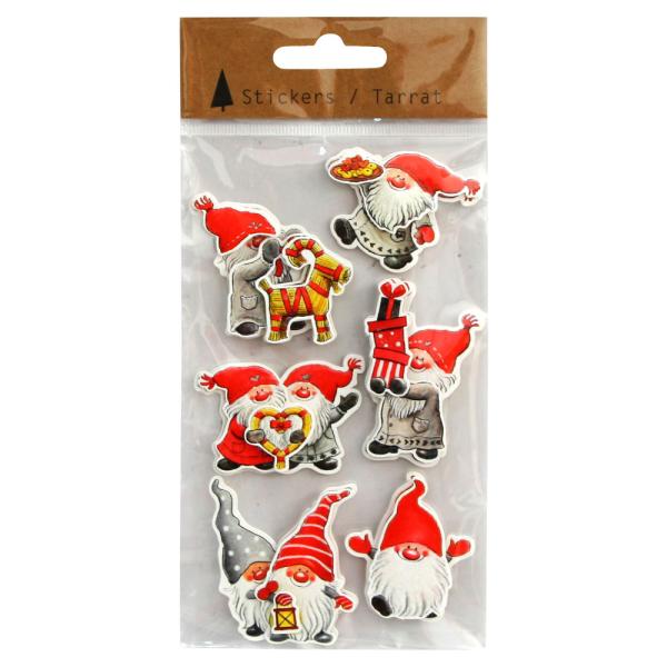 3D Julstickers Söta Tomtar