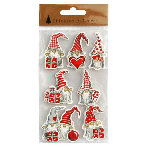 3D Julstickers Söta Tomtar