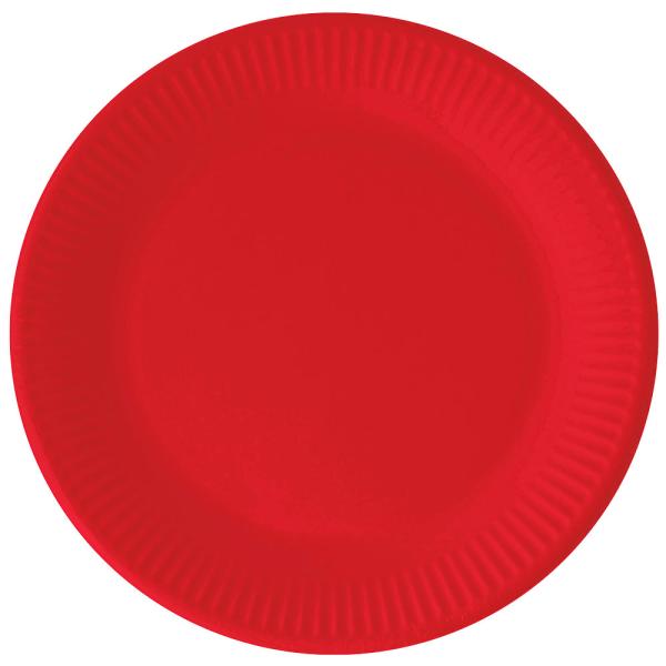 Röda Papptallrikar Solid Color