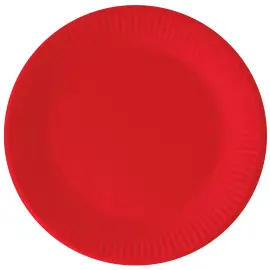 Röda Papptallrikar Solid Color