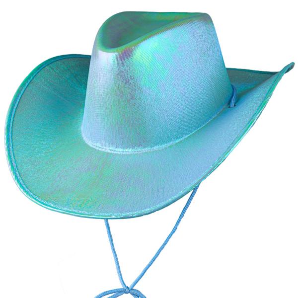 Cowboyhatt Skimrande Turkosblå