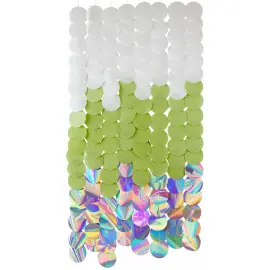 Party Backdrop Vit/Gr&ouml;n/Iriserande 170x80 cm