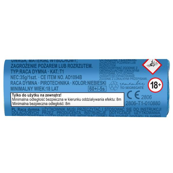 Rökbomb Blå 11,5 cm 5-pack